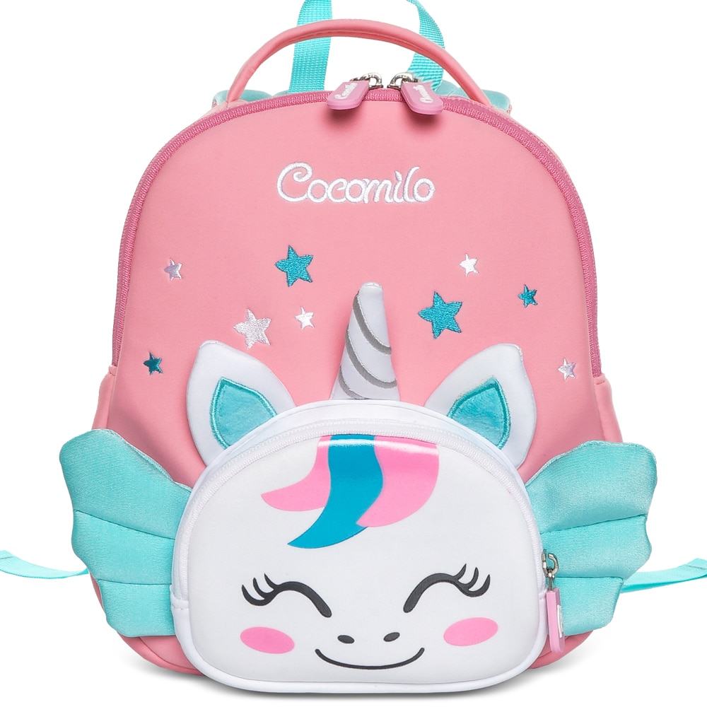 Cocomilo Brand Kids 3D Cartoon Unicorn School Bags for 2-5 Years Children Kindergarte Girls Boys Animal Schoolbag Backpack