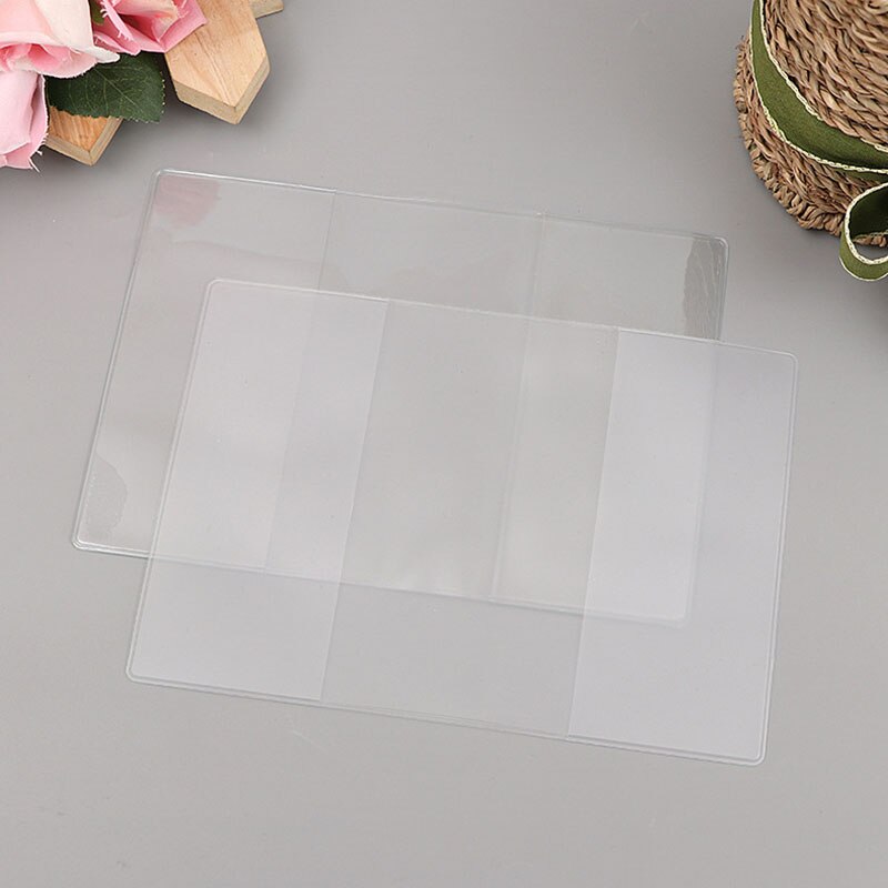 Maat 13.3*18.8Cm Pvc Transparante Scrub Paspoort Cover Clear Card Id Cover Case Voor Reizen Paspoort Tassen Paspoort tassen