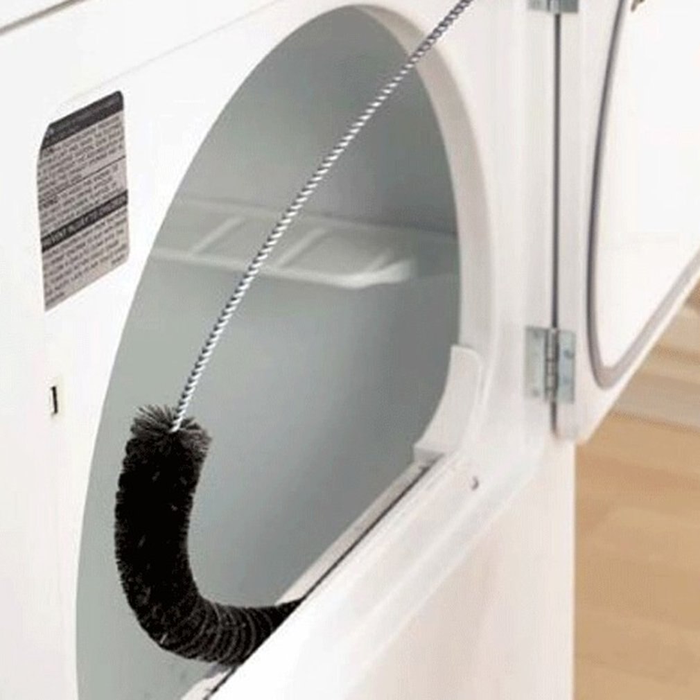 Kit de nettoyage de ventilation sèche-linge noir brosse de charpie longue Flexible lave-linge brosse de nettoyage longue poignée ménage