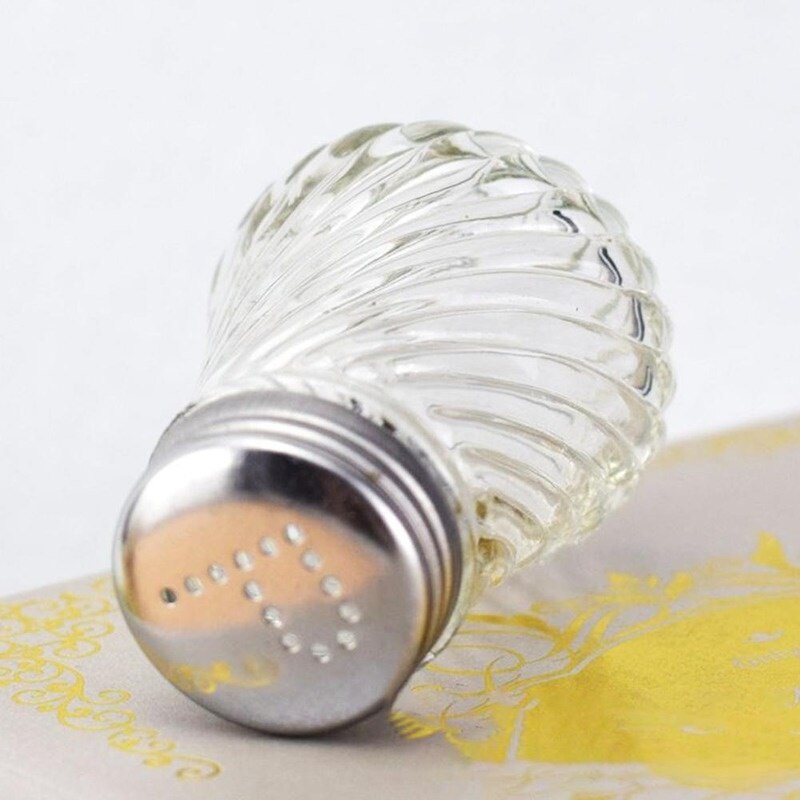 2Pcs Kitchen Spice Salt Pepper Seasoning Shaker Jar BBQ Cooking Glass Bottle Herb Spice Tools