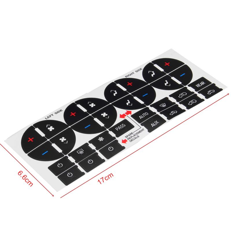 PVC Sticker Auto Sticker AC Dash Knop Voor Chevy GMC Chevrolet PVC Universele Reparatie Kit Styling Vervanging Voertuig