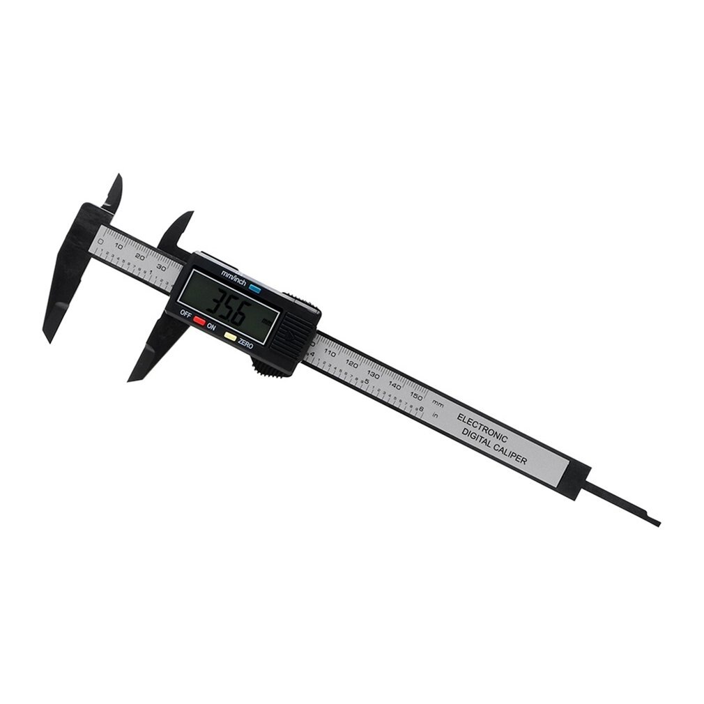 Jauge électronique numérique en Fiber de carbone, outil de mesure micrométrique à pied à coulisse, écran LCD de 150mm, 6 pouces, noir