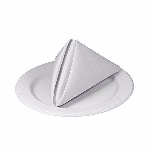 16 12PC COTTON RESTAURANT DINNER CLOTH LINEN WHITE 50x50cm PREMIUM HOTEL NAPKINS