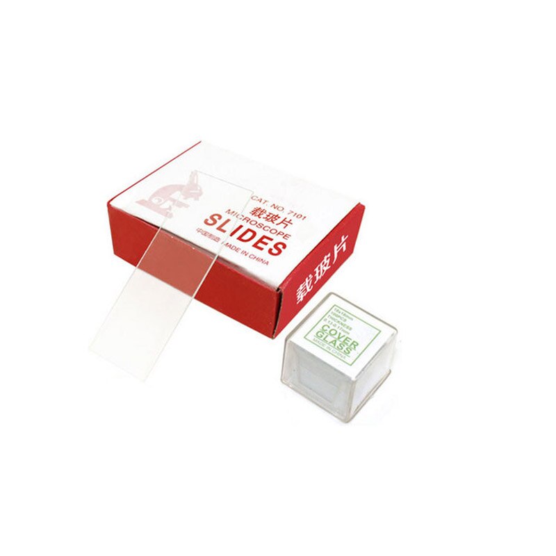 NewScope 50 pcs Microscope Slides and 100 pcs Cover Glass for Preparation of Specimen Microscope Slides Glass Cover Slips: slides glass
