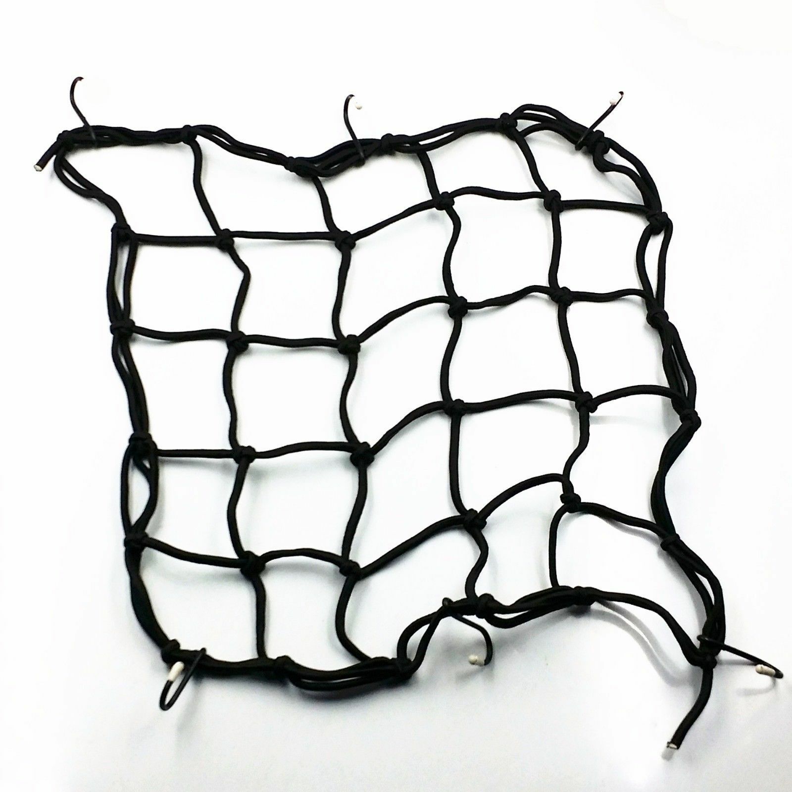 Motorcycle 6 Hooks Hold Down Fuel Tank Luggage Net Mesh Web Bungee Helmet Cargo
