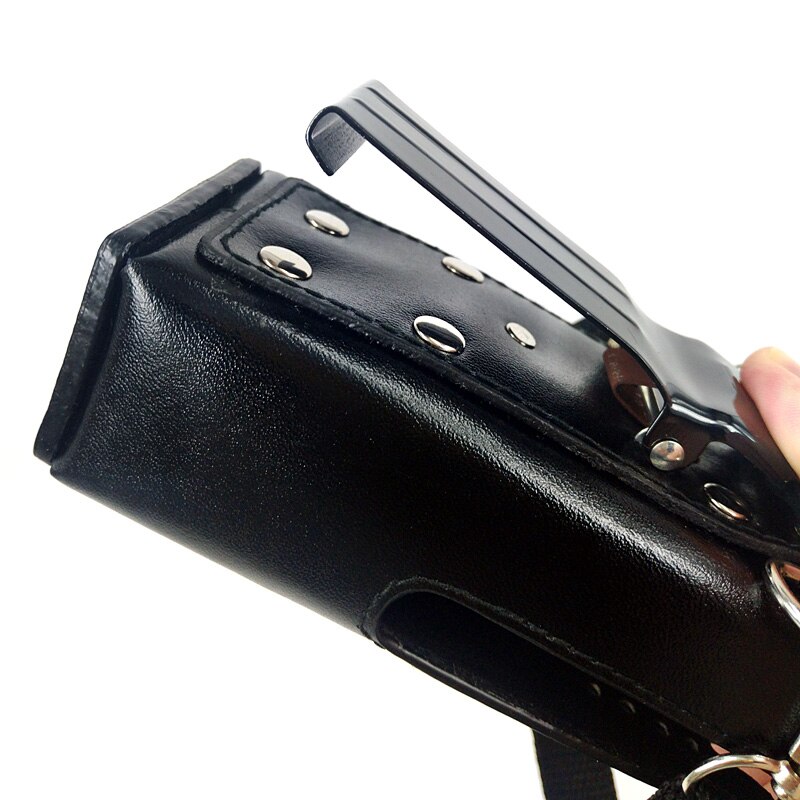 Lederen Beschermhoes Schoudertas Hard Holster Case voor Motorola GP328 GP340 GP380 GP3188 EP450 Walkie Talkie Walkie Talkie