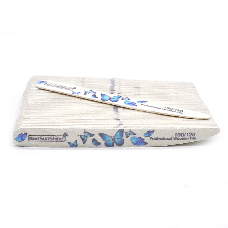 50 Stks/partij Nagelvijlen Double Side Professionele Nagels Bestand Sterke Schuurpapier Wasbare Art Nail Buffer File Professionele Accessoires: 100-120