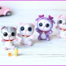 Non-Finished Handmade Animal Cat Kitty Wool Fieltro Toy Doll Wool Needle Felt Poked Kitting Stitch DIY Wool Craft Kits Package