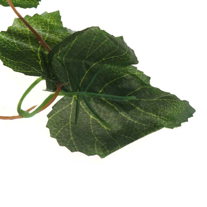 Kunstig drue vin krybdyr æske dekoration firben grønne blade 2.4m plante