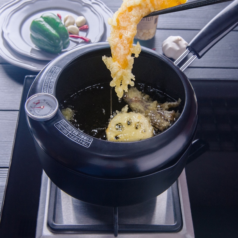Hjemmebrug non-stick køkken frituregryde thermometre tempura frituregryde temperaturregulering stegte kyllingekande madlavningsværktøjer