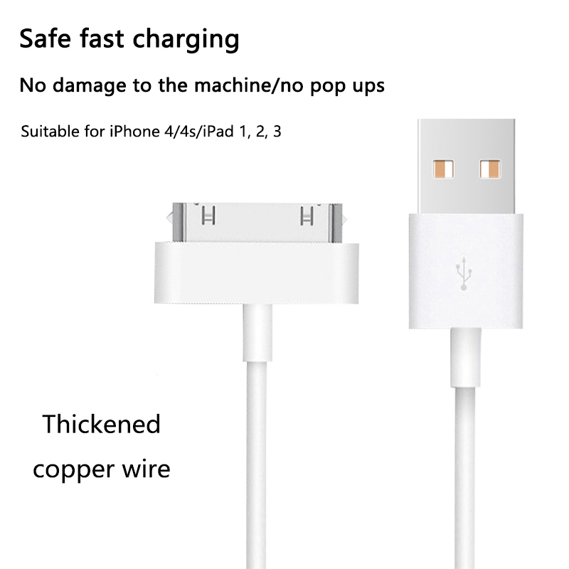 Accesorios adaptadores de cable de 30 pines Cable de datos de carga Nano Touch Cargador USB para IPhone 4 4s IPad 1 2 3 IPod