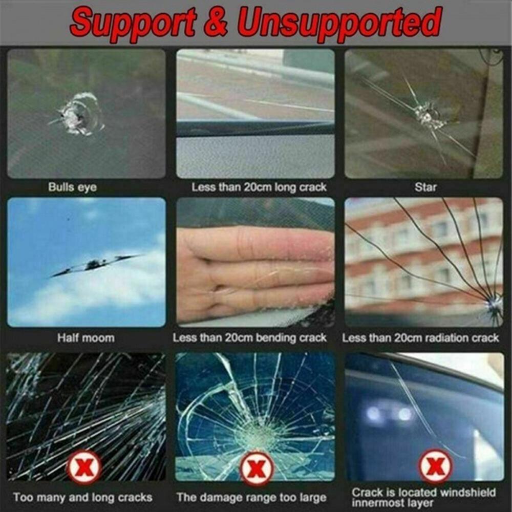 Windshield Repair Kit Car Window Repair Polishing Windscreen Glass Renwal Tools Auto Chips Crack Restore Fix Kit