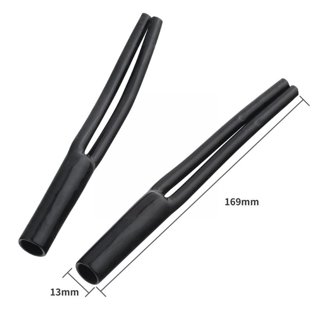 4pcs Soft Rubber Splitter Y Tube One Point Two Split 3.5 Tube Tube Sleeve Line Rubber Bifurcated Line Pants Y Audio Cable S B8o0
