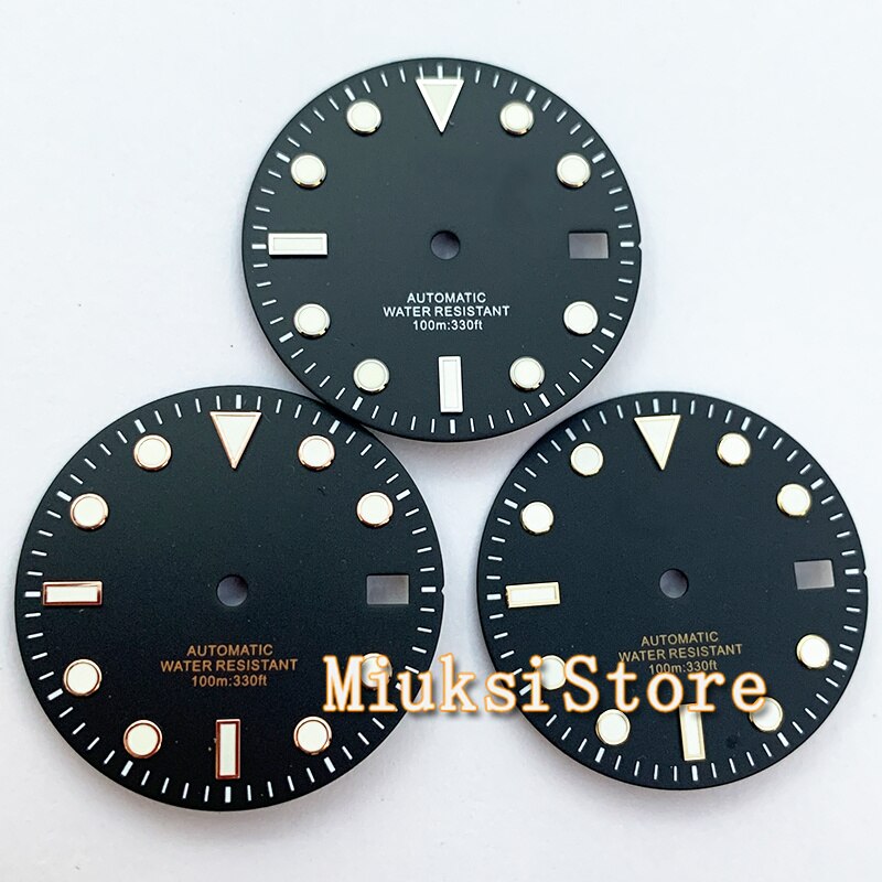 29Mm NH35 Wijzerplaat Steriele Zwart Groen Blauw Roze Horloge Wijzerplaat Met Datum Venster Voor NH35 NH35A Automatische Beweging accessoire Onderdelen