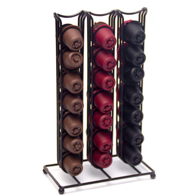 Coffee Capsule Holder Special Capsule Holder With Black Plastic Spray Type Nespresso 42PCS Coffee Capsule Storage Holders