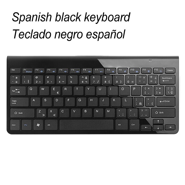 Slim Mini USB Wireless Keyboard Small Computer Wireless Keyboards Compact External Keyboard for Laptop Tablet Windows Desktop PC