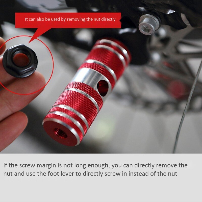 2Pcs Aluminum Nonslip MTB Bike Bicycle Pedal Front Rear Axle Foot Pegs BMX Footrest Lever Bike Accessories