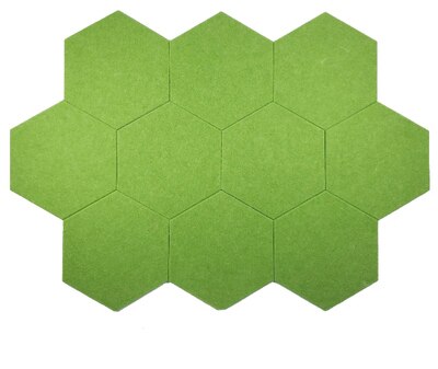 10 stk filt hexagon bokstav oppslagstavle fotodisplay gjør-det-selv-kunst hjemmekontorplanlegger planleggingstavle veggdekorasjon memoholder: Lysegrønn