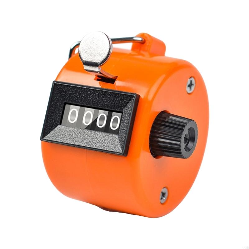 E8BD 4 Digit Number Count Clickers Handheld Tally Counter Clickers Counters: Orange