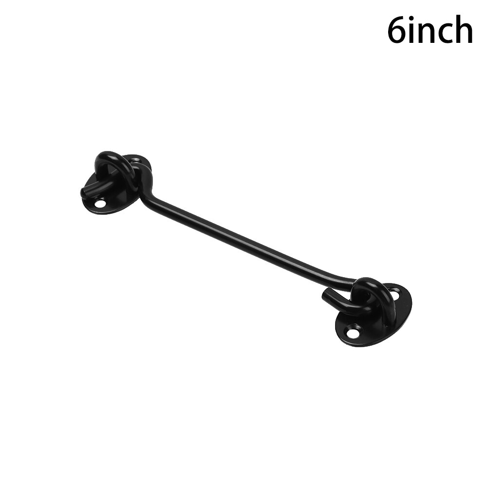 Stainless Steel Cabin Hook Furniture Window Catch Lock Shed Gate Door Eye Bolts Catch Holder With Install Screws Fittings: 6inch