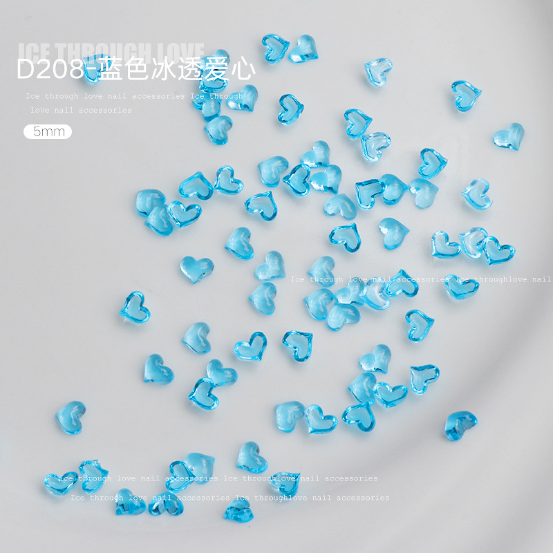 100 Uds. Decoraciones transparentes para decoración de uñas con forma de corazón de amor, dijes 3D para uñas, gemas de diamantes de imitación con parte posterior plana de resina para accesorios de manicura DIY: Verde militar