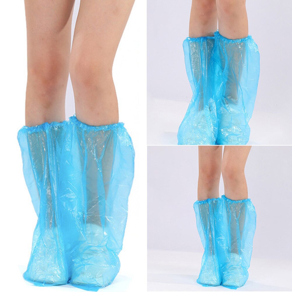 10 Pairs Of Extended Disposable Blue Shoe Covers Waterproof Shoe Covers Rainproof Shoe Covers In stock