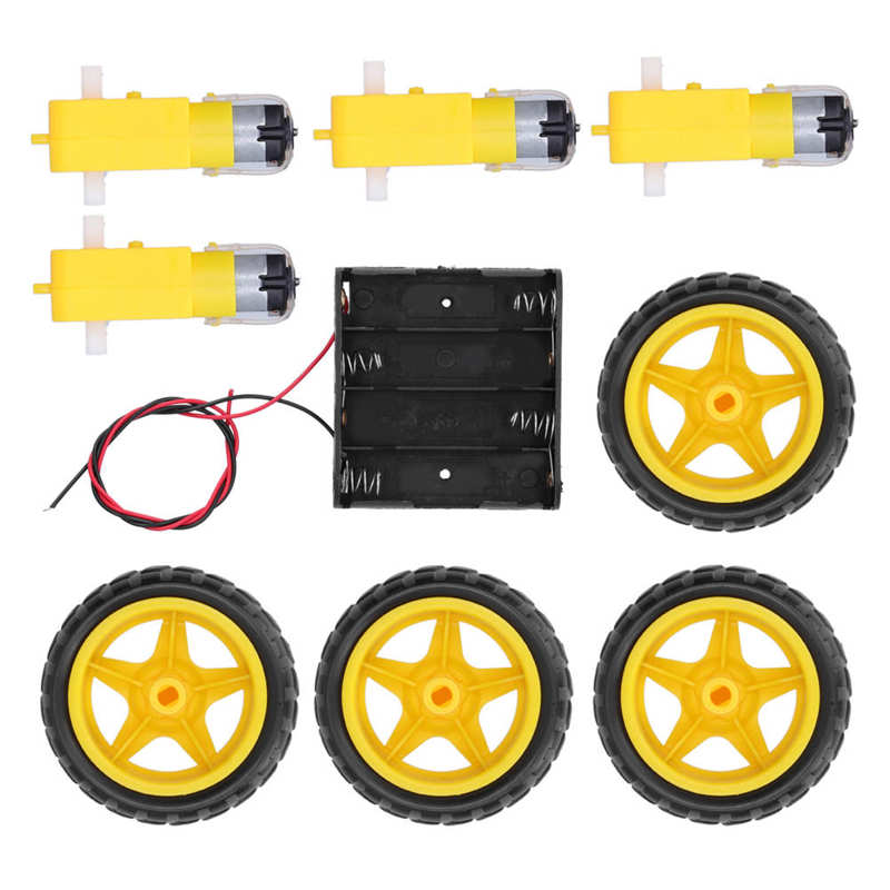 energy meter power meter Car Chassis Kit with 4 Grid Battery Case Smart Robot Motor DIY Industrial Supplies digital