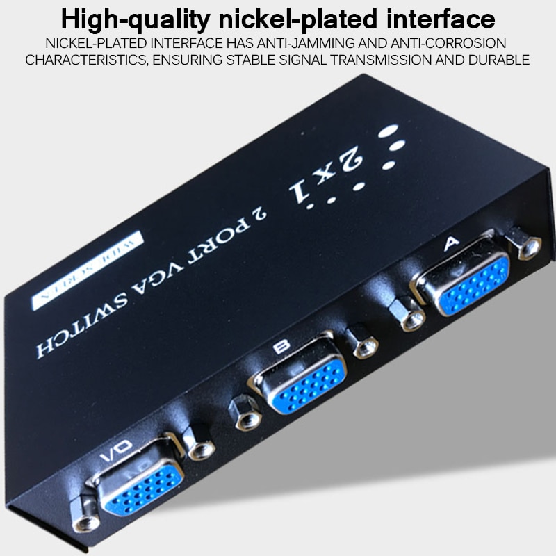 VGA Switch VGA Video HD Signal Amplifier Booster Splitter For LCD PC Monitor Selector Switch Box Switcher Splitter