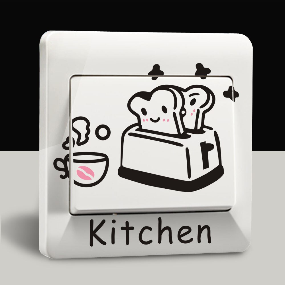 DIY Funny Cute Light bulb toilet paper Switch Stickers Wall Stickers Home Decoration Bedroom Parlor Decoration: 3