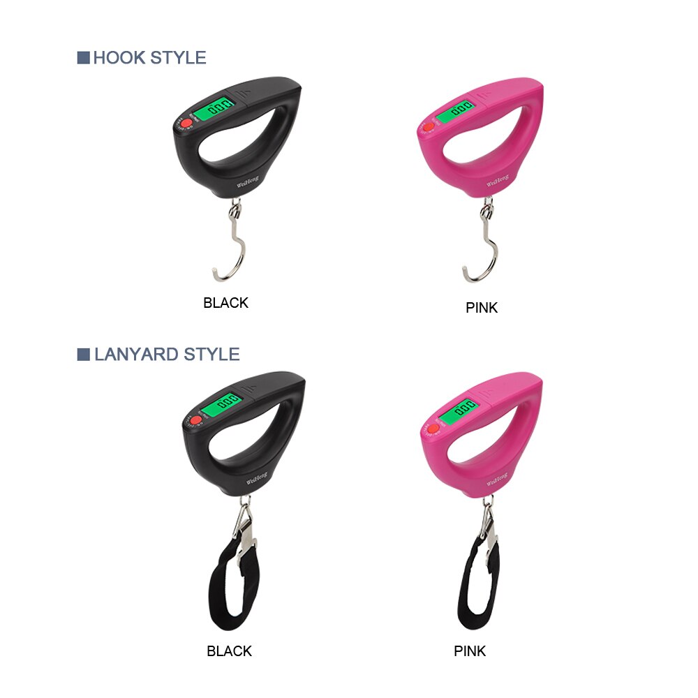 4 Type Electronic Portable Scale Digital Hand Held 50Kg 10g Mini High Accuracy LCD Digital Display Luggage Scale with Backlight