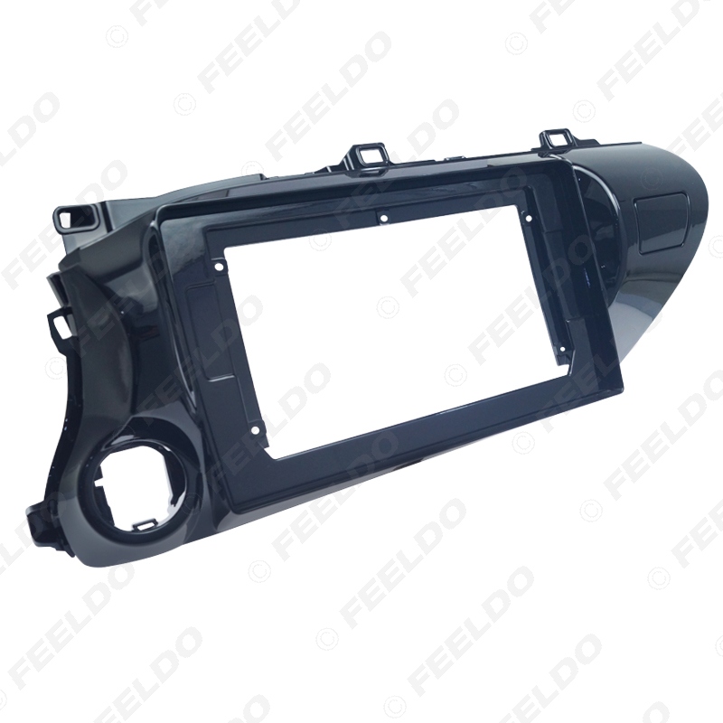FEELDO Car Audio Radio 10.1&quot; 2 Din Fascia Frame Adapter for Toyota Hilux (LHD) CD/DVD Player Stereo Panel Dash Trim Kit