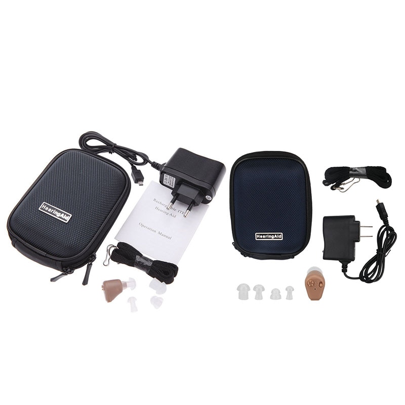 K-88 audífono recargable Mini audífonos amplificador de sonido Invisible escucha clara para los ancianos sordos utensilios para el cuidado del oído