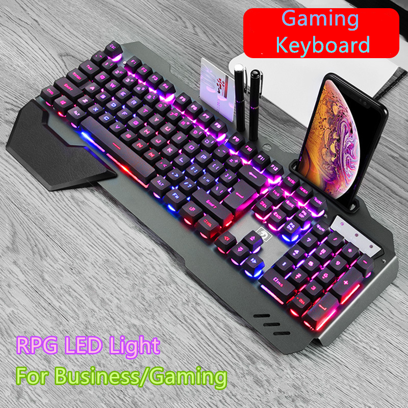 2025 618 teclado PRO klawiatura do gier podświetlenie LED RGB Plug And Play biała/czarna klawiatura ergonomiczna konstrukcja wodoodporne klawisze