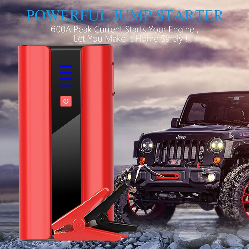 HOUDE 12V Lithium-Battery-Car-Jump-Starter Battery Power Bank 10000mAh 600A Auto-Starting-Device for 12V Vehicle Jump Starter