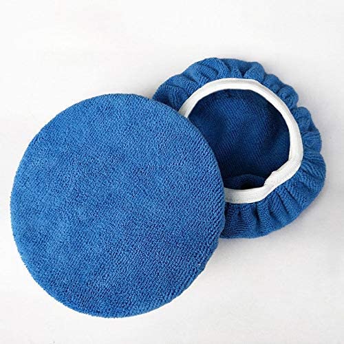 Auto Polieren wachsen Hülse Polierer Pad Motorhaube Mikrofaser Pad Weiche Pack von 5 (Dunkelblau, 5 "-6")