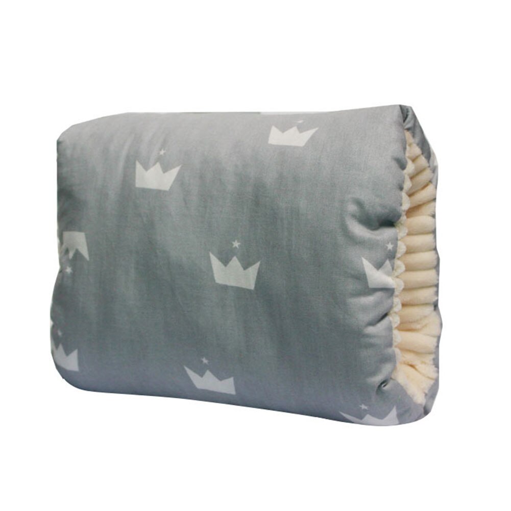 Diapositives sur coussin d'allaitement épaissir bébé bras Cusion doux -né confortable Portable coton mélange maman soutien protéger: Grey Crown