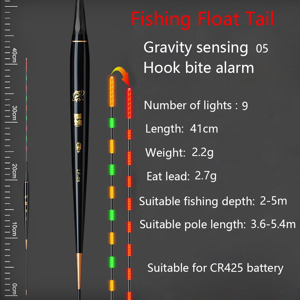 Plastic Fishing Lure Luminous Fishing Smart Float Top Float Indicator Electronic Floats Buoy Fishing Tackle Drift Lure Accessory: Gravity sensing-05