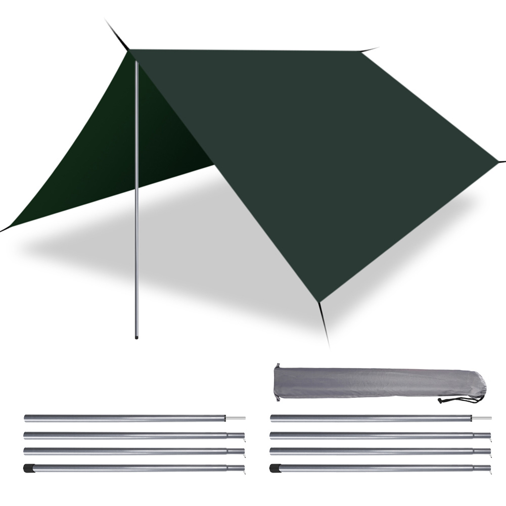 impostato di pali per tenda telescopici da 2 m, impostato di 2 pali pieghevoli da campeggio leggeri e regolabili per escursioni a baldacchino da passeggio