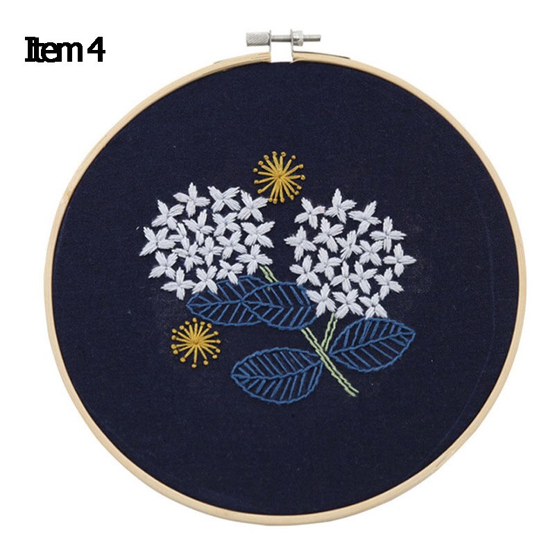 Europa diy bånd broderi begyndere sæt fortrykt blomstermønster korssting vægmaleri kunstsæt med broderiramme: Punkt 4