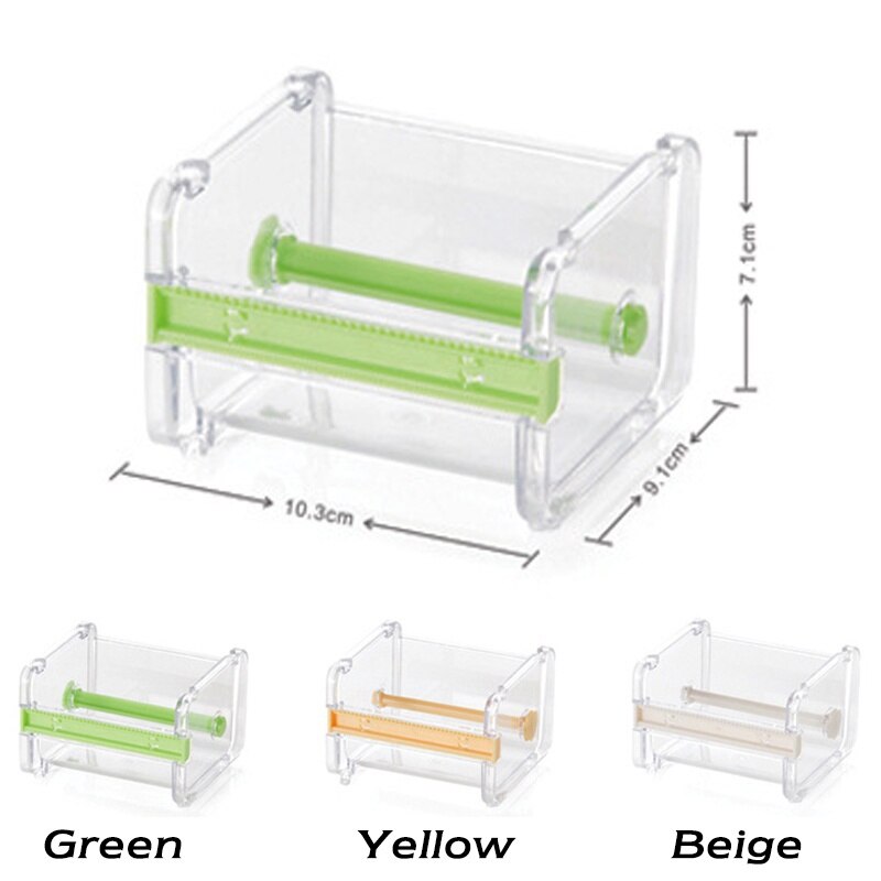Mini Adhesive Tape Dispenser Organizer Japanese Stationery Masking Tape Holder with Cutter Office School Use