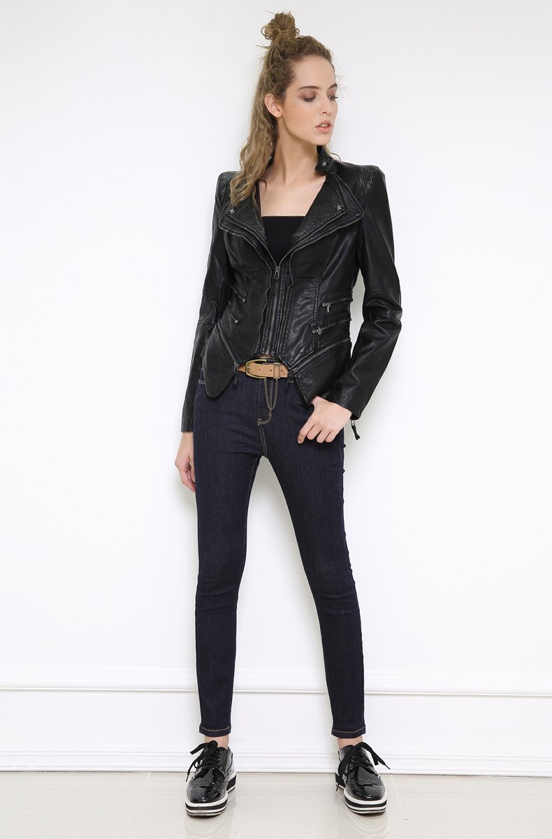 Chaqueta de piel sintética para mujer, abrigo gótico Punk, abrigos de cuero de imitación, negra, Primavera,