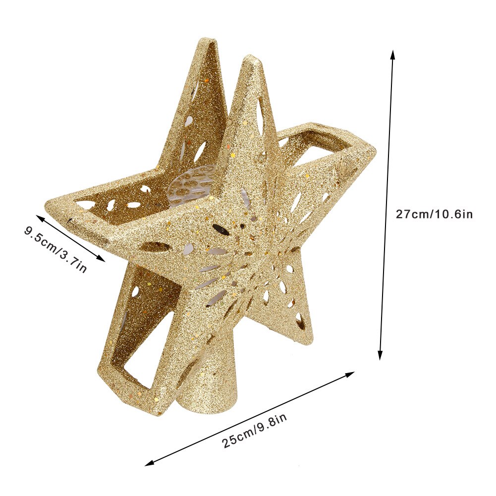 1PC 100-240V LED hueco estrella copo de nieve Luz de proyector rotación lámpara para la parte superior del árbol de Navidad sobresalen por