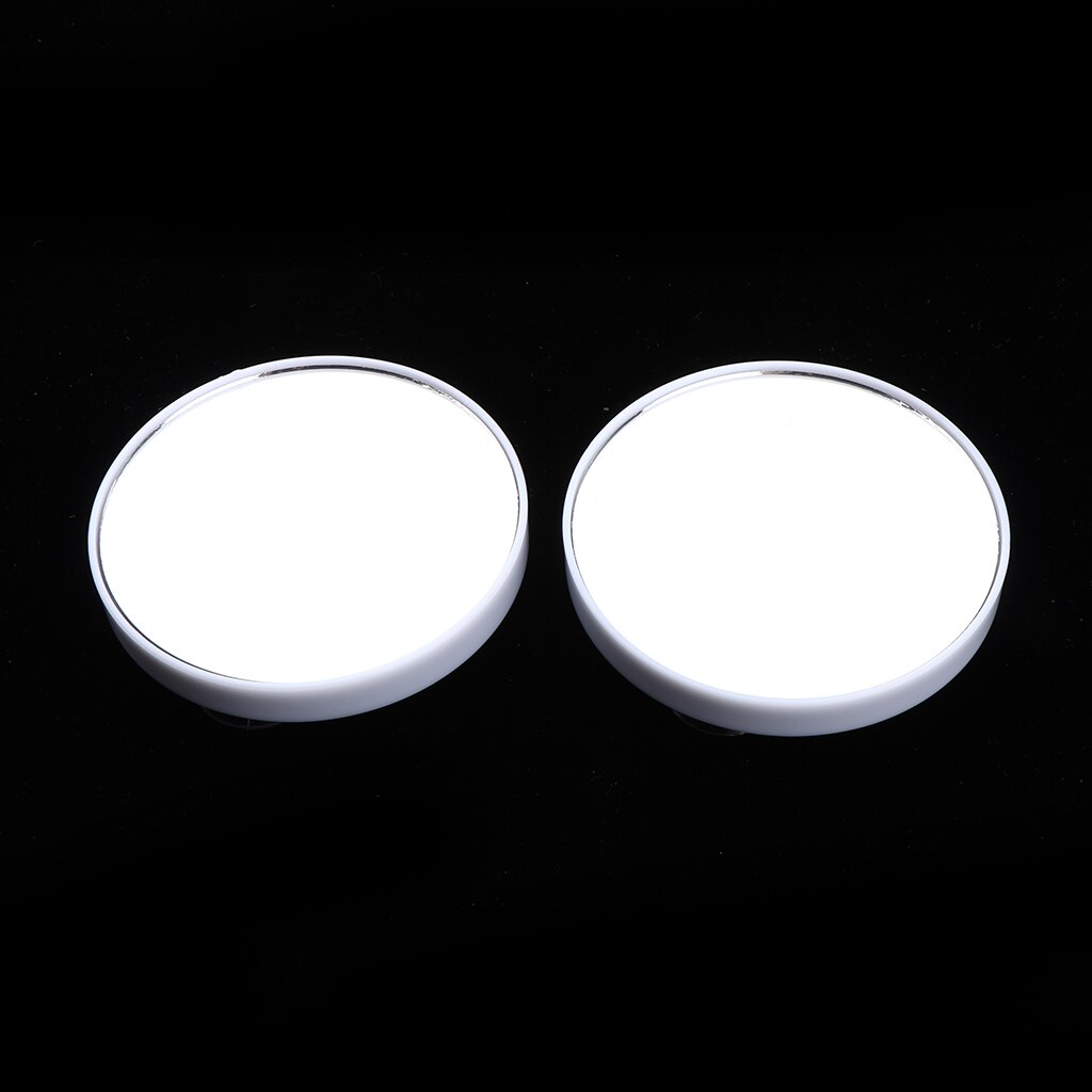 Soporte de pared de afeitado para ducha, espejo con ventosa de maquillaje, aumento de 5 aumentos, 2 uds.: White