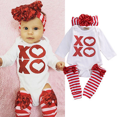 3 stks Set Pasgeboren Zuigeling Kids Baby Meisje Romper + Been Warmer + Hoofdband Kleding Outfit Set Katoenen Baby Kleding