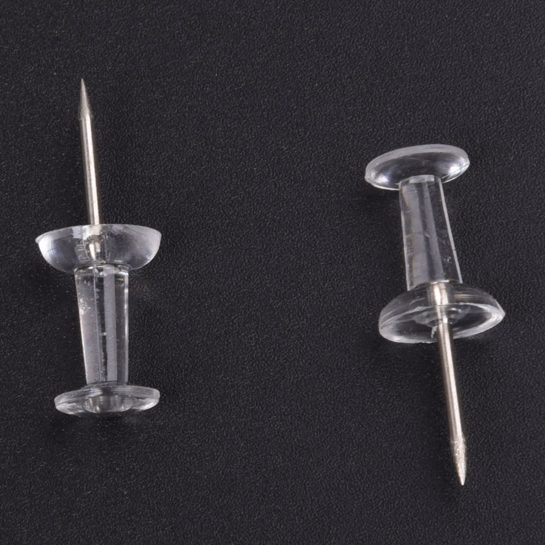 200 x Clear Push Pins Transparent Plastic