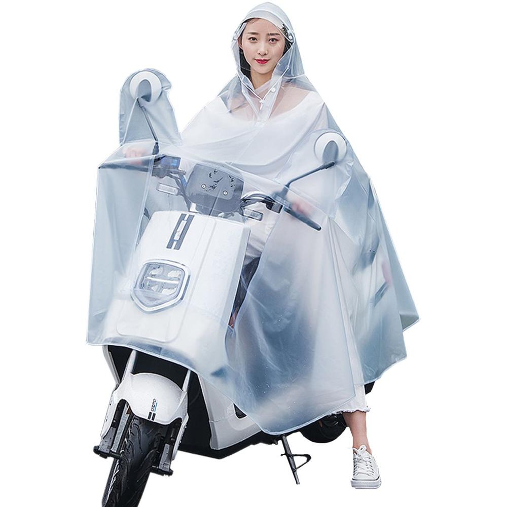 Outdoor Elektrische Fiets Regenjas Transparante Pvc Volwassen Een Stuk Regenjas Niet-Wegwerp Motorfiets Poncho