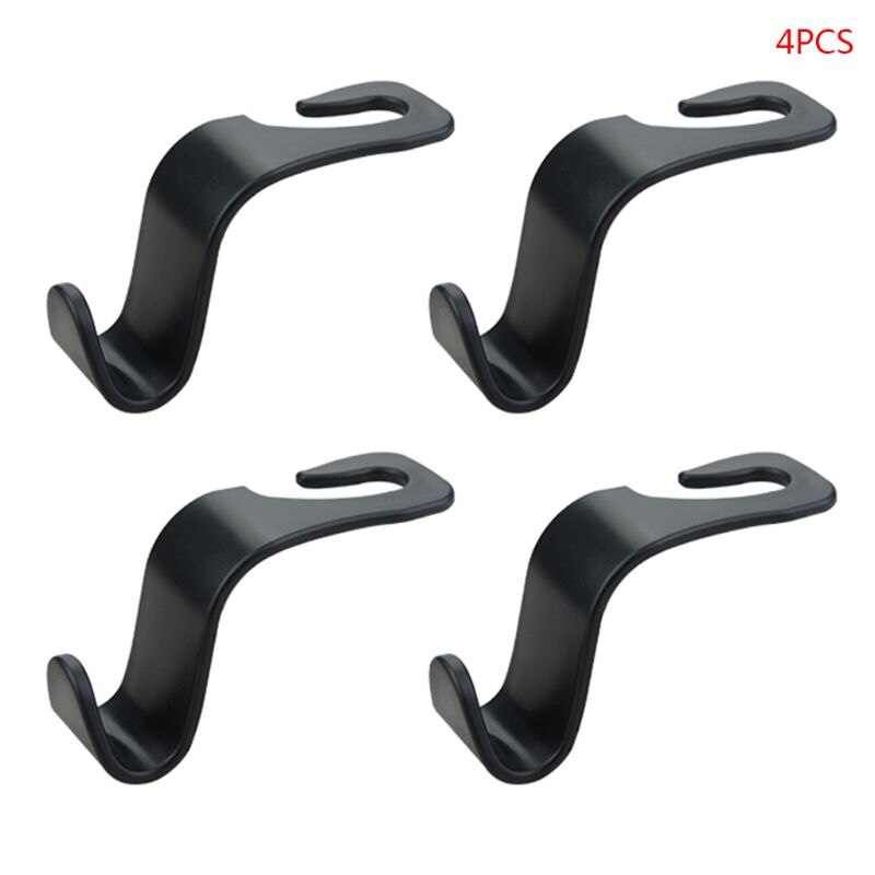 4 Pcs Back Car Seat Headrest Hanger Hidden Hooks for Storage Bag Car Accessories K92D: Default Title