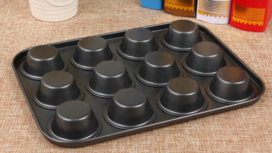 bake pan Teflon coating 12 heart cake maker muffin cake mould cake pan depth 2.5 cake baking dies