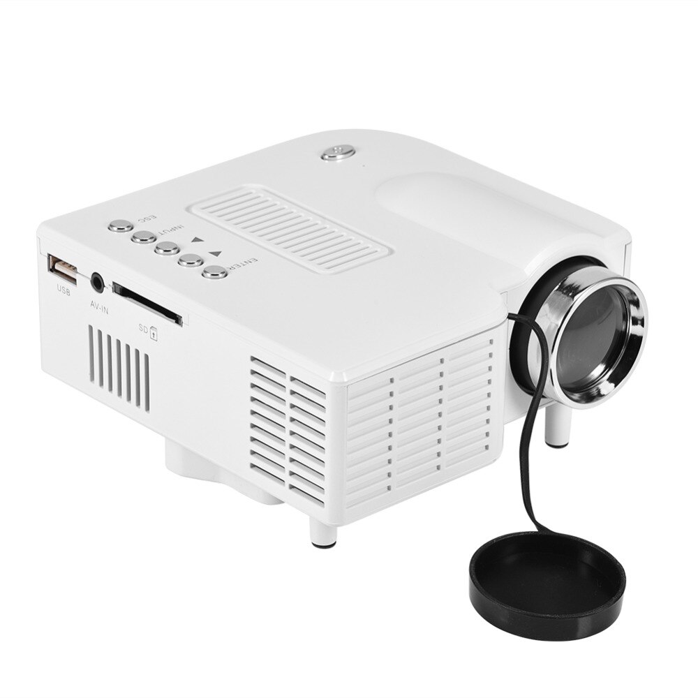 Mini Projector Private Home Theater LED HD HDMI Projector Multiple Interface Media Player 1920 x 1080P AV USB VG 24W