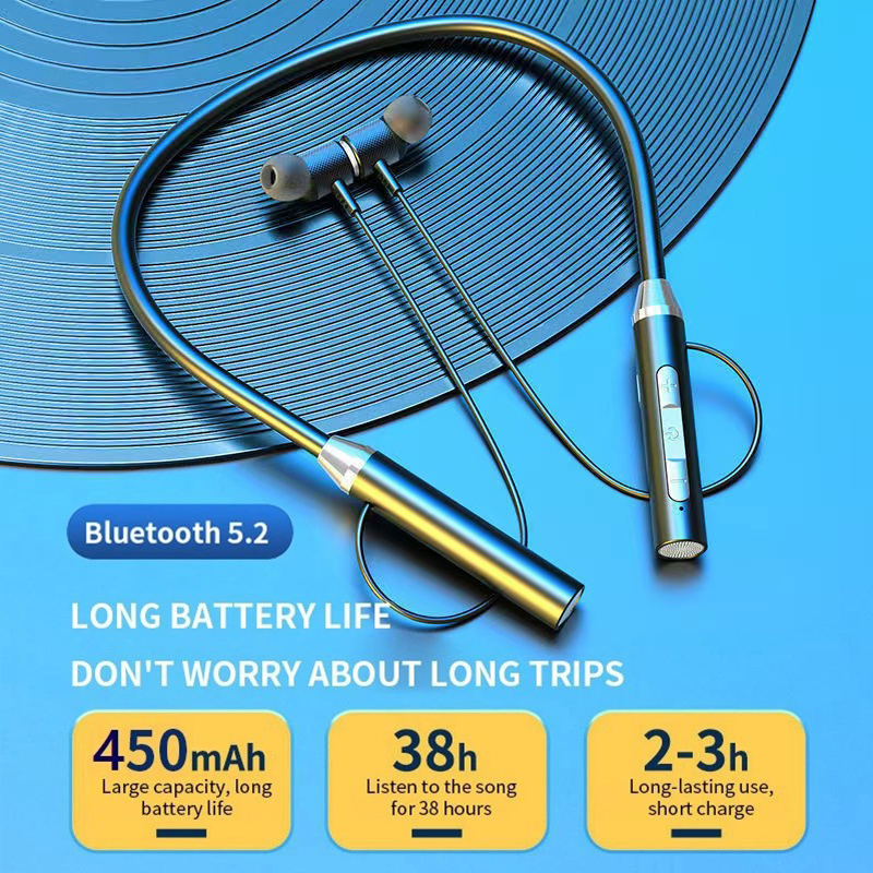 Draadloze Hoofdtelefoon Bluetooth Nekband Magnetische Oortelefoon Sport Running Tws Oordopjes Waterdichte Bluetooth 5.2 Headset Met Microfoon